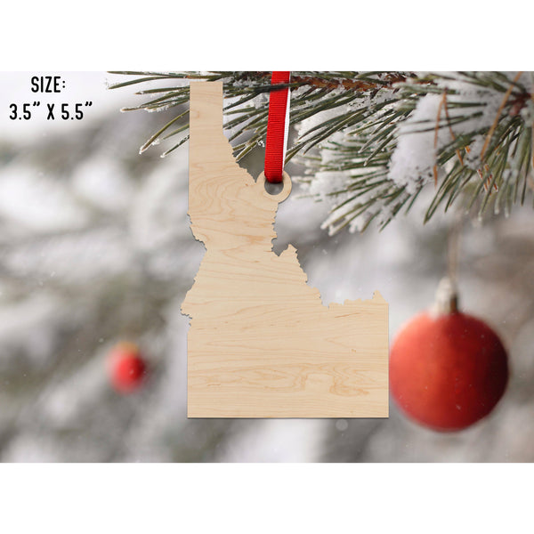 State Outline Ornament ( Available In All 50 States) Ornament Shop LazerEdge ID - Idaho Maple 