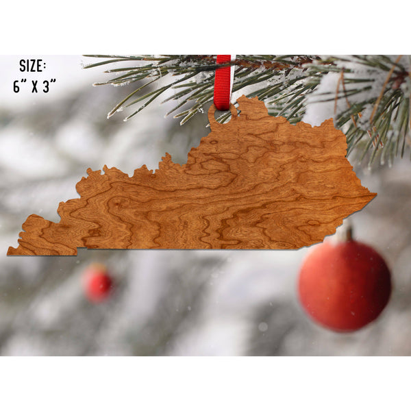 State Outline Ornament ( Available In All 50 States) Ornament Shop LazerEdge KY - Kentucky Cherry 