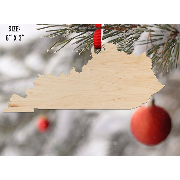 State Outline Ornament ( Available In All 50 States) Ornament Shop LazerEdge KY - Kentucky Maple 