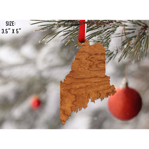 State Outline Ornament ( Available In All 50 States) Ornament Shop LazerEdge ME - Maine Cherry 