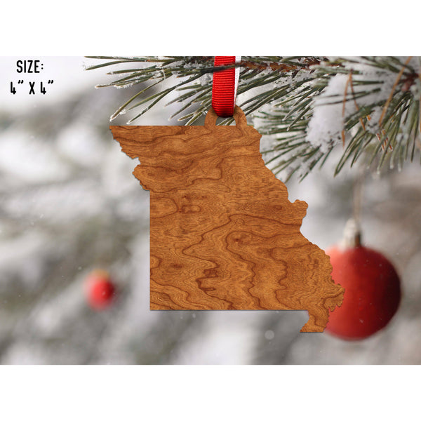 State Outline Ornament ( Available In All 50 States) Ornament Shop LazerEdge MO - Missouri Cherry 