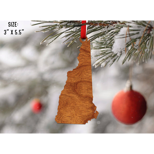 State Outline Ornament ( Available In All 50 States) Ornament Shop LazerEdge NH - New Hampshire Cherry 