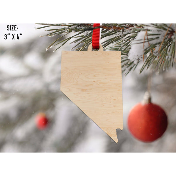 State Outline Ornament ( Available In All 50 States) Ornament Shop LazerEdge NV - Nevada Maple 