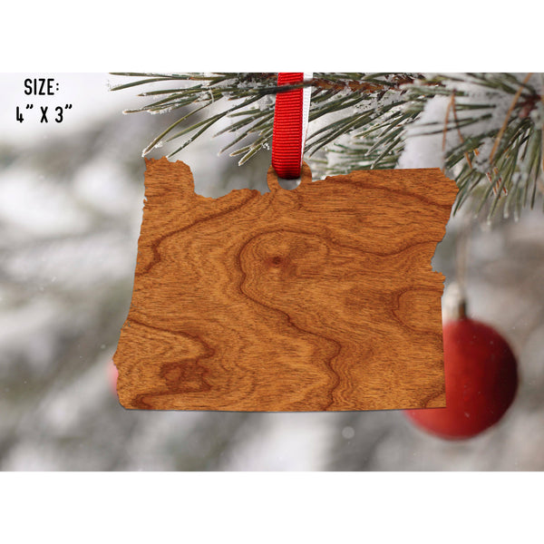 State Outline Ornament ( Available In All 50 States) Ornament Shop LazerEdge OR - Oregon Cherry 