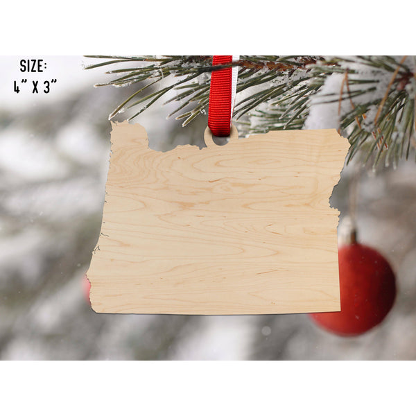State Outline Ornament ( Available In All 50 States) Ornament Shop LazerEdge OR - Oregon Maple 