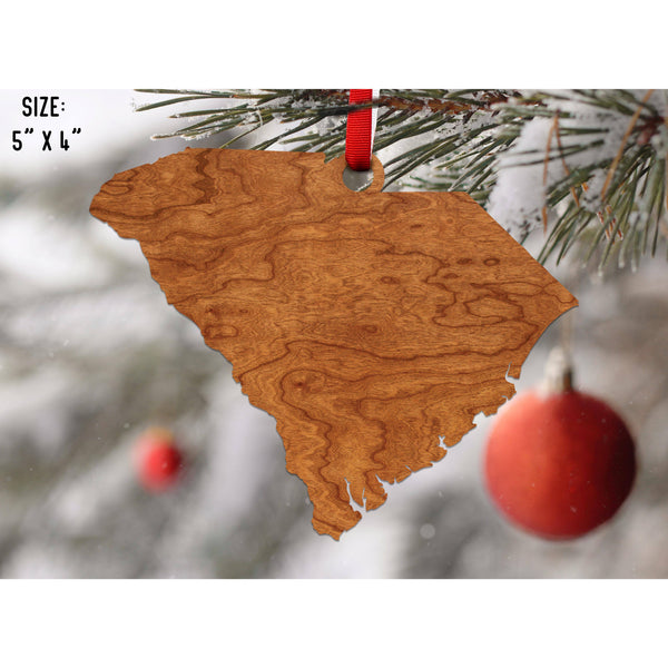 State Outline Ornament ( Available In All 50 States) Ornament Shop LazerEdge SC - South Carolina Cherry 