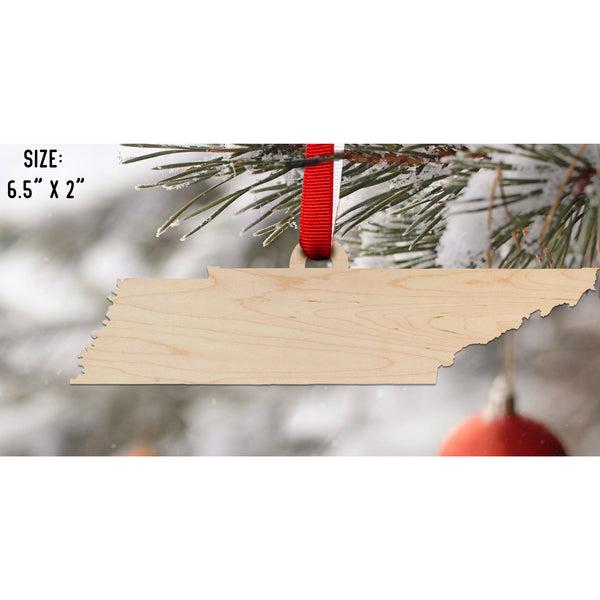 State Outline Ornament ( Available In All 50 States) Ornament Shop LazerEdge TN - Tennessee Maple 