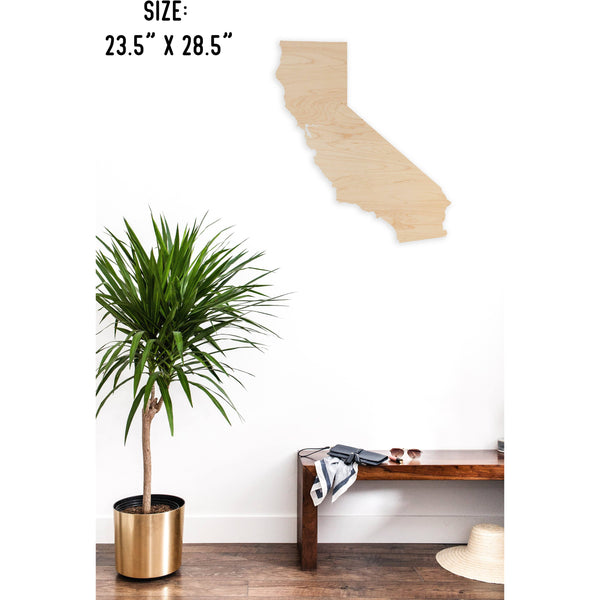 State Outline Wall Hanging (Available In All 50 States) Large Size Wall Hanging Shop LazerEdge CA - California Maple 