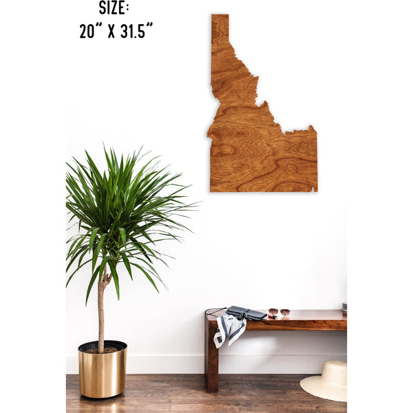 State Outline Wall Hanging (Available In All 50 States) Large Size Wall Hanging Shop LazerEdge ID - Idaho Cherry 
