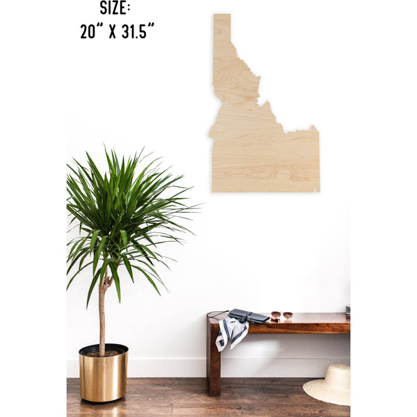 State Outline Wall Hanging (Available In All 50 States) Large Size Wall Hanging Shop LazerEdge ID - Idaho Maple 
