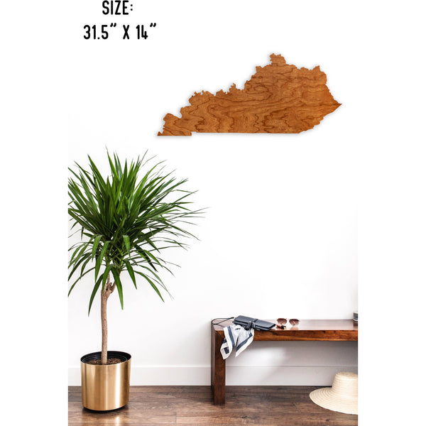 State Outline Wall Hanging (Available In All 50 States) Large Size Wall Hanging Shop LazerEdge KY - Kentucky Cherry 