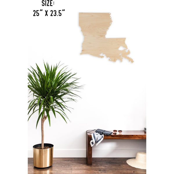 State Outline Wall Hanging (Available In All 50 States) Large Size Wall Hanging Shop LazerEdge LA - Louisiana Maple 