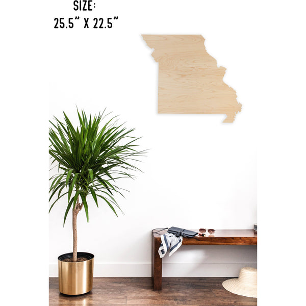 State Outline Wall Hanging (Available In All 50 States) Large Size Wall Hanging Shop LazerEdge MO - Missouri Maple 