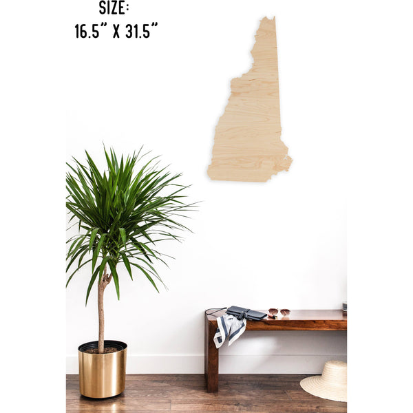 State Outline Wall Hanging (Available In All 50 States) Large Size Wall Hanging Shop LazerEdge NH - New Hampshire Maple 