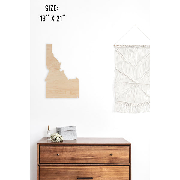 State Outline Wall Hanging (Available In All 50 States) Wall Hanging Shop LazerEdge ID - Idaho Maple 