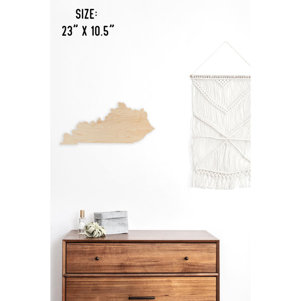 State Outline Wall Hanging (Available In All 50 States) Wall Hanging Shop LazerEdge KY - Kentucky Maple 