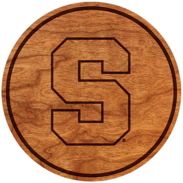 Syracuse Orange Coaster Block S Coaster LazerEdge Cherry 