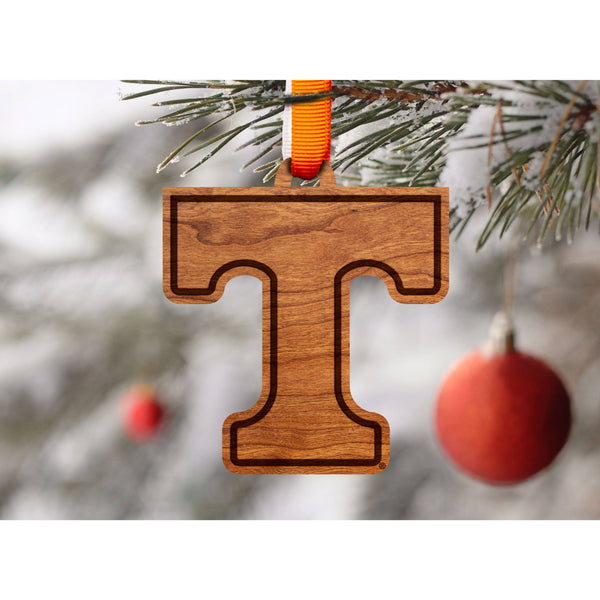 University of Tennessee Ornament – Crafted from Cherry or Maple Wood – The University of Tennessee Knoxville (UT) Ornament LazerEdge 