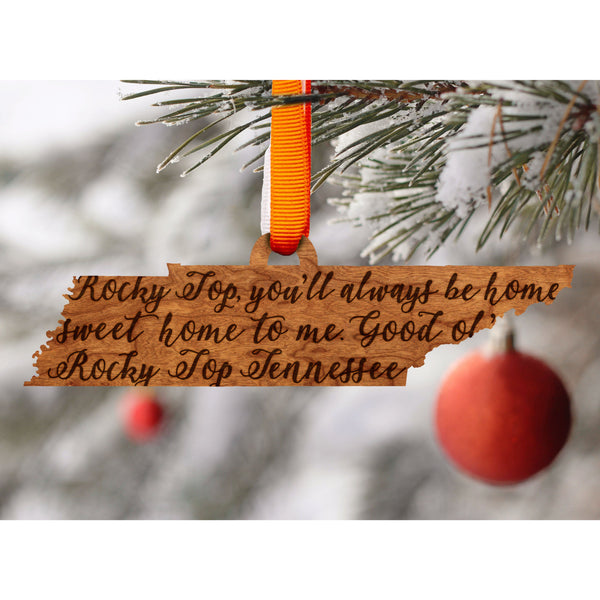 Tennessee - Ornament - State Map with Rocky Top Lyrics Ornament LazerEdge 