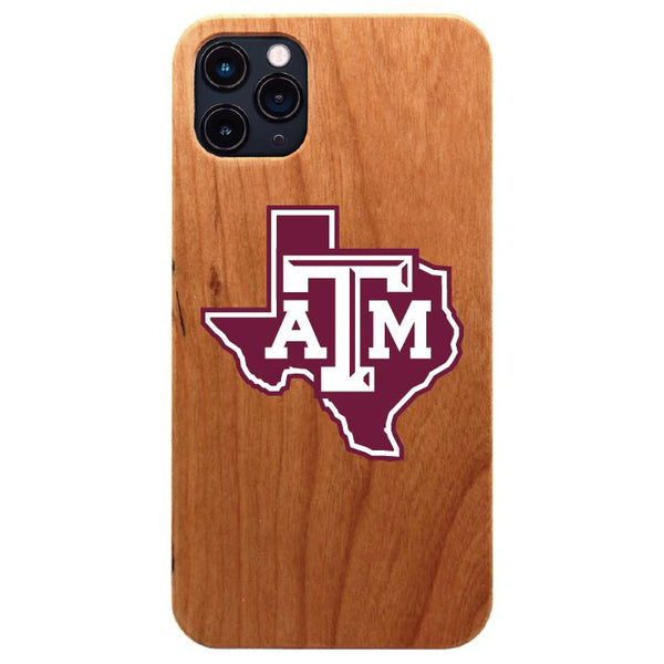 Texas A&M State Outline Engraved/Color Printed Phone Case Shop LazerEdge iPhone 11 Color Printed 