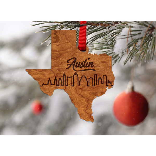Texas Skyline Ornament (Various Cities Available) Ornament LazerEdge 