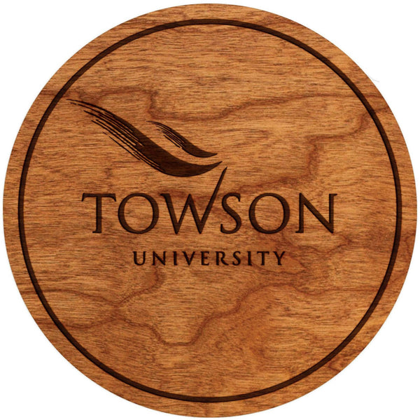 Towson University Tigers Coaster Towson University Coaster Shop LazerEdge Cherry 