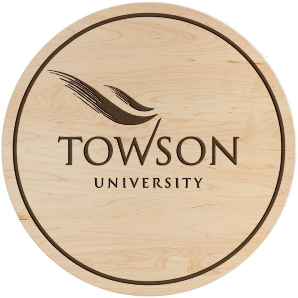 Towson University Tigers Coaster Towson University Coaster Shop LazerEdge Maple 