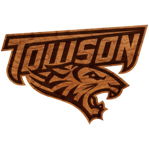 Towson - Wall Hanging - Logo - "Towson" Text with Tiger Wall Hanging LazerEdge 
