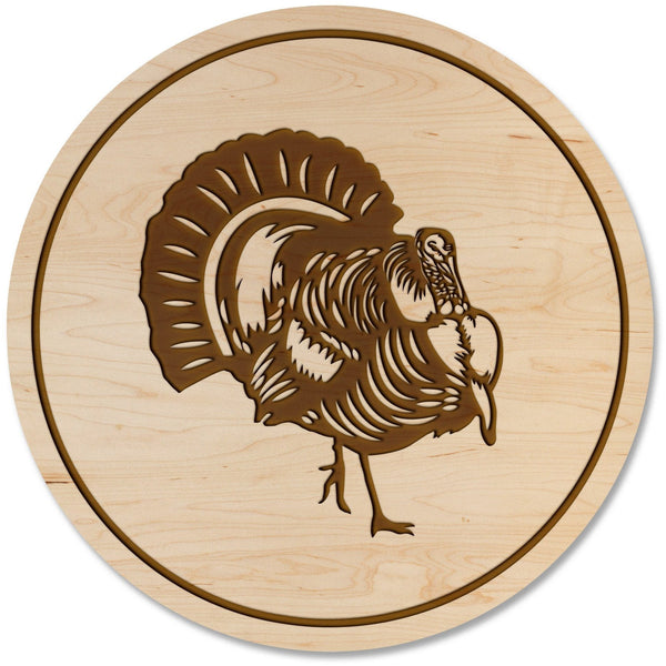 Turkey Hunting Coaster - Turkey Coaster Shop LazerEdge Maple 