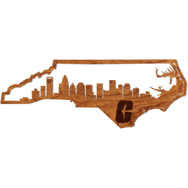 UNC Charlotte 49ers Skyline Wall Hanging Wall Hanging LazerEdge Cherry 