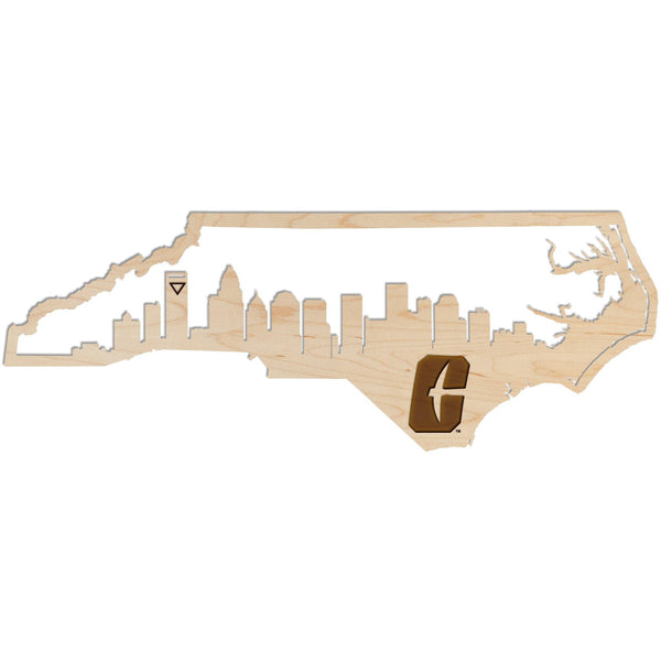 UNC Charlotte 49ers Skyline Wall Hanging Wall Hanging LazerEdge Maple 