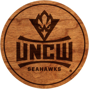 UNCW Seahawks Coaster Athletic Logo Coaster LazerEdge Cherry 