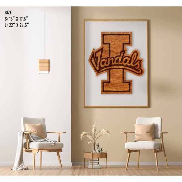 University of Idaho - Wall Hanging - Crafted from Cherry or Maple Wood Wall Hanging Shop LazerEdge 