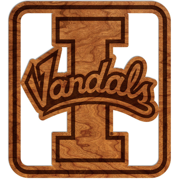 University of Idaho - Wall Hanging - Crafted from Cherry or Maple Wood Wall Hanging Shop LazerEdge Standard Cherry Vandals Logo Cutout
