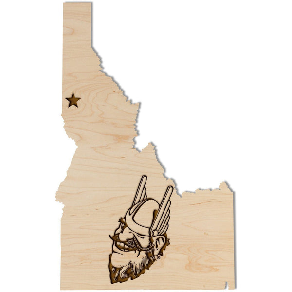 University of Idaho - Wall Hanging - Crafted from Cherry or Maple Wood Wall Hanging Shop LazerEdge Standard Maple Joe on State