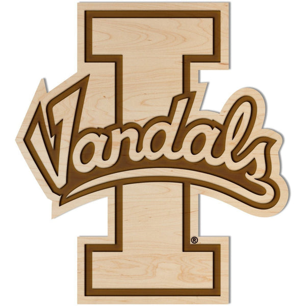 University of Idaho - Wall Hanging - Crafted from Cherry or Maple Wood Wall Hanging Shop LazerEdge Standard Maple Vandals Logo