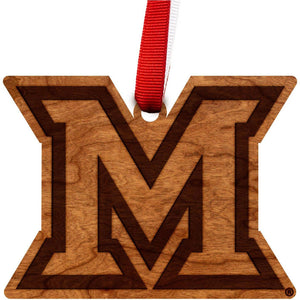 University of Miami Ohio - Ornament - Logo Cutout - Miami M Ornament Shop LazerEdge 