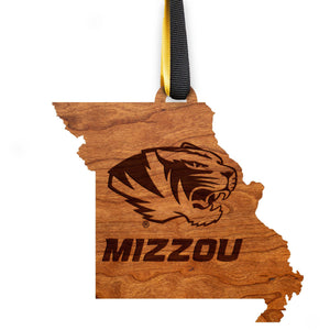 University of Missouri - Ornament - State Map with Tiger Logo Ornament LazerEdge 