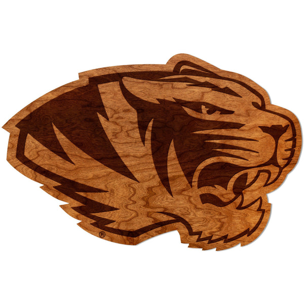 University of Missouri - Wall Hanging - Crafted from Cherry or Maple Wood Wall Hanging Shop LazerEdge Standard Cherry Tiger Logo