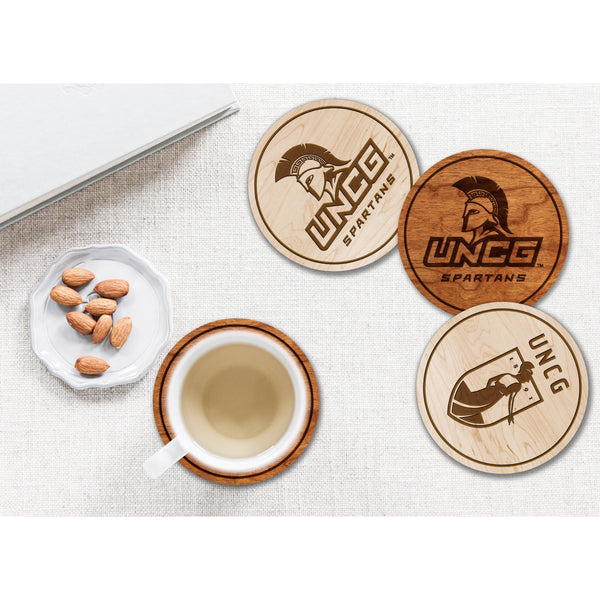 University of North Carolina Greensboro - Coaster - Crafted from Cherry or Maple Wood Coaster LazerEdge 