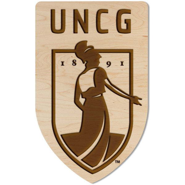 University of North Carolina Greensboro - Wall Hanging - Crafted from Cherry or Maple Wood Wall Hanging LazerEdge Standard Maple UNCG Institution Mark