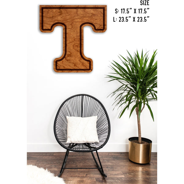 University of Tennessee Wall Hanging – Crafted from Cherry or Maple Wood – The University of Tennessee Knoxville (UT) Wall Hanging LazerEdge 