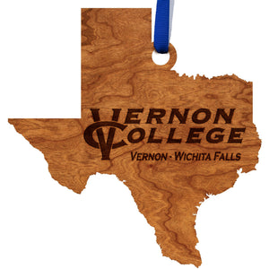 Vernon College - Ornament - State Map Ornament LazerEdge 