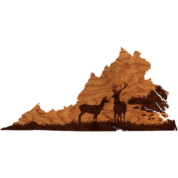 Virginia White-Tailed Deer Wall Hanging Wall Hanging LazerEdge 