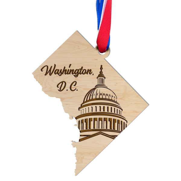 Washington D.C. Skyline Ornament Ornament LazerEdge Maple 