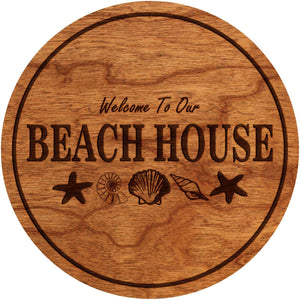 Welcome To Our Beach House Coaster Coaster LazerEdge Cherry 