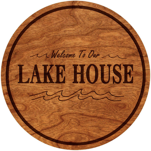 Welcome To Our Lake House Coaster Coaster LazerEdge Cherry 