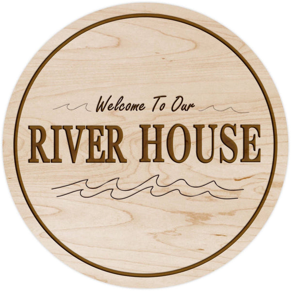 Welcome To Our River House Coaster Coaster LazerEdge Maple 