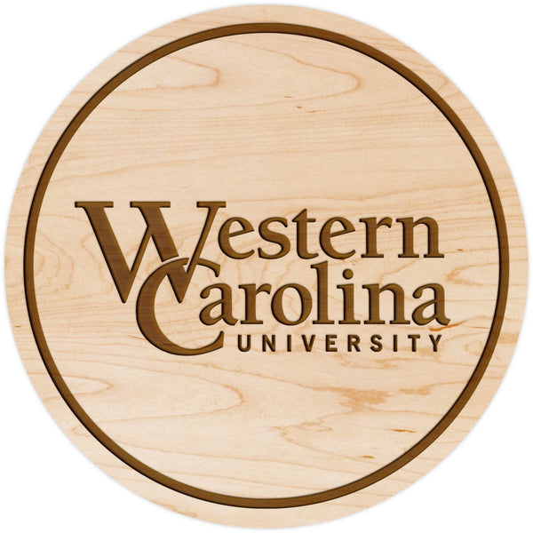 Western Carolina Catamounts Coaster Western Carolina University Coaster LazerEdge Maple 