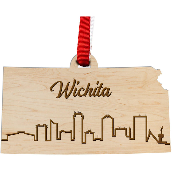 Wichita Skyline Ornament Ornament LazerEdge Maple 